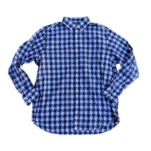 Hart Schaffner Marx Designer Button Down Shirt Men's XL Geometric Long Sleeve‍